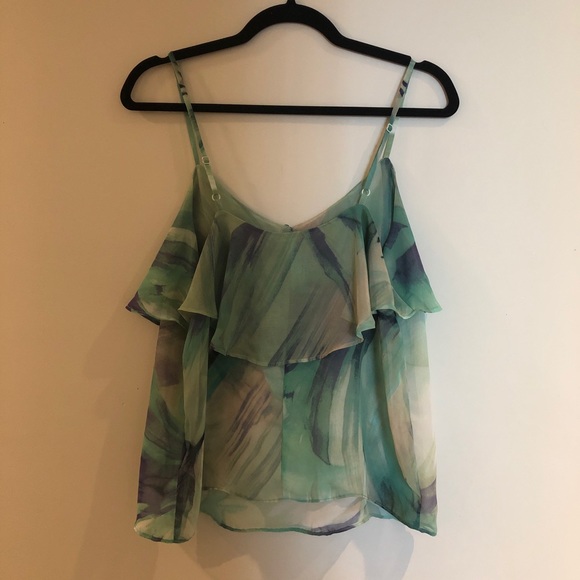 Forever21 blue patterned camisole (S) - Picture 2 of 3